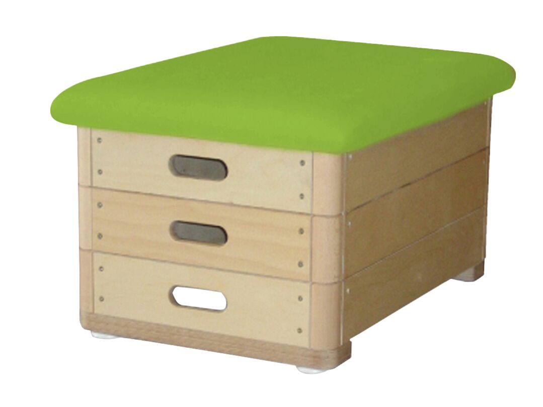 Kübler Sport Sprungkasten BASIC, Kunstleder, Grün, 3-teilig