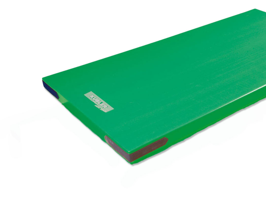 Kübler Sport Superleicht-Turnmatte, Grün, 200 x 100 x 6 cm, Mit Klettbandecken