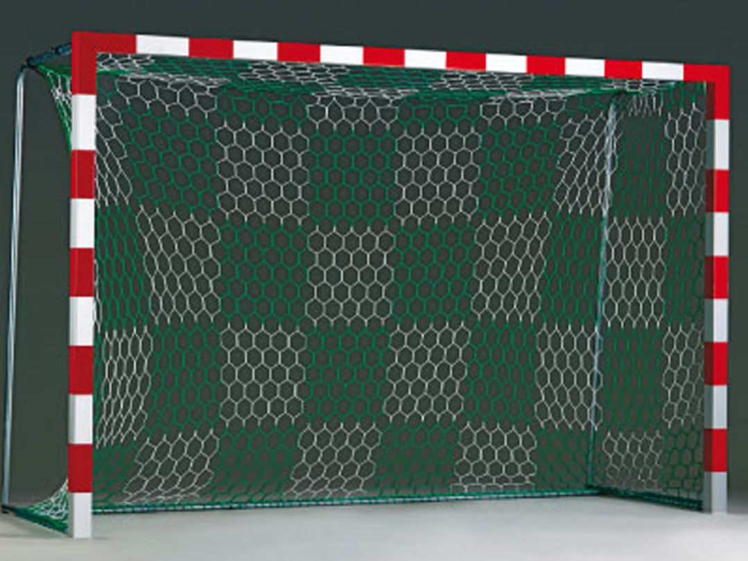 Handball- & Kleinfeldtornetz, hexagonale Maschen, Blau / Weiß