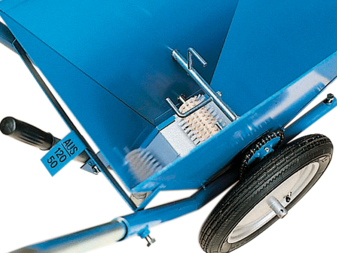 Trockenmarkierwagen 35 Liter mit zwei Führungsrädern, mit Rühr- & Schaufelwerk