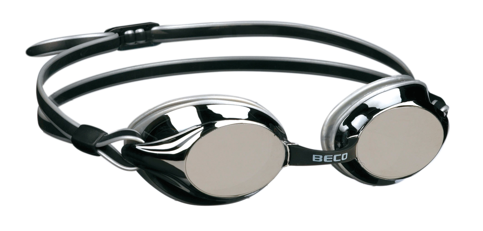 BECO Schwimmbrille Boston Mirror, Silber