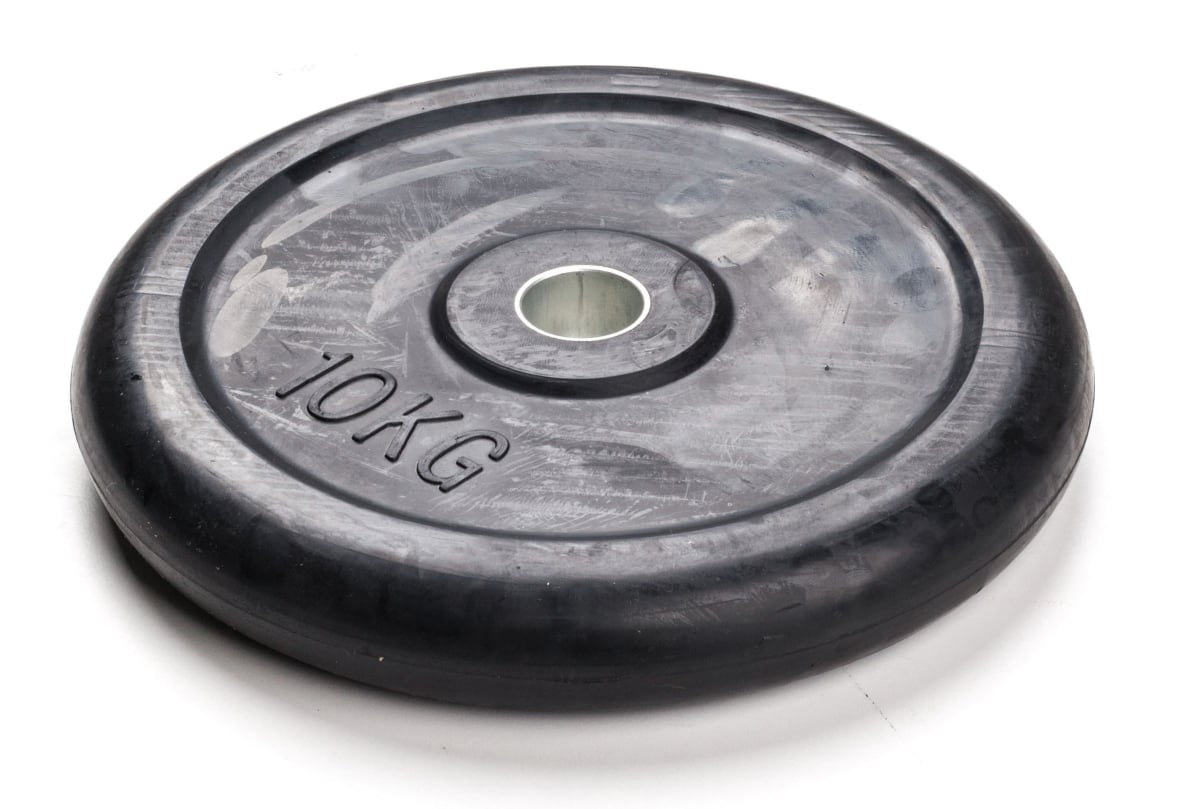 Hantelscheibe gummiert, 30 mm, 10 kg