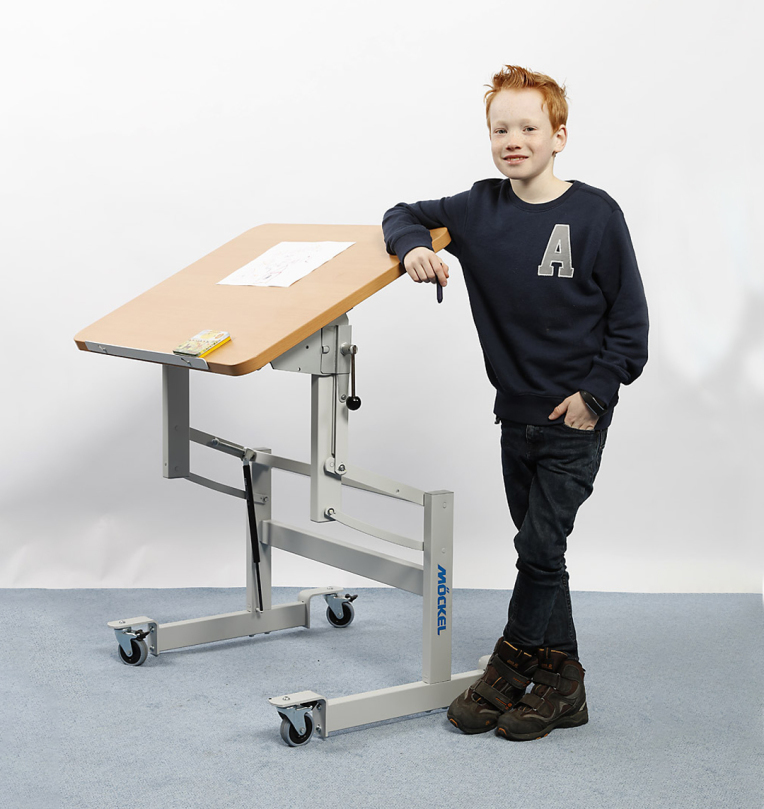 MÖCKEL ergo S 72 ergonomischer Tisch, Hellbraun, 120 x 80 cm