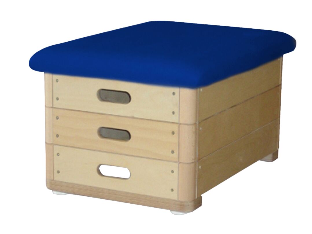 Kübler Sport Sprungkasten BASIC, Kunstleder, Blau, 3-teilig