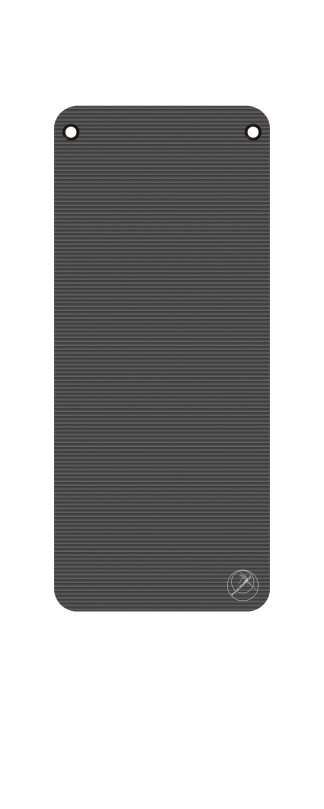 Profigym Gymnastikmatte, Anthrazit, mit Ösen, 140 x 60 x 1 cm