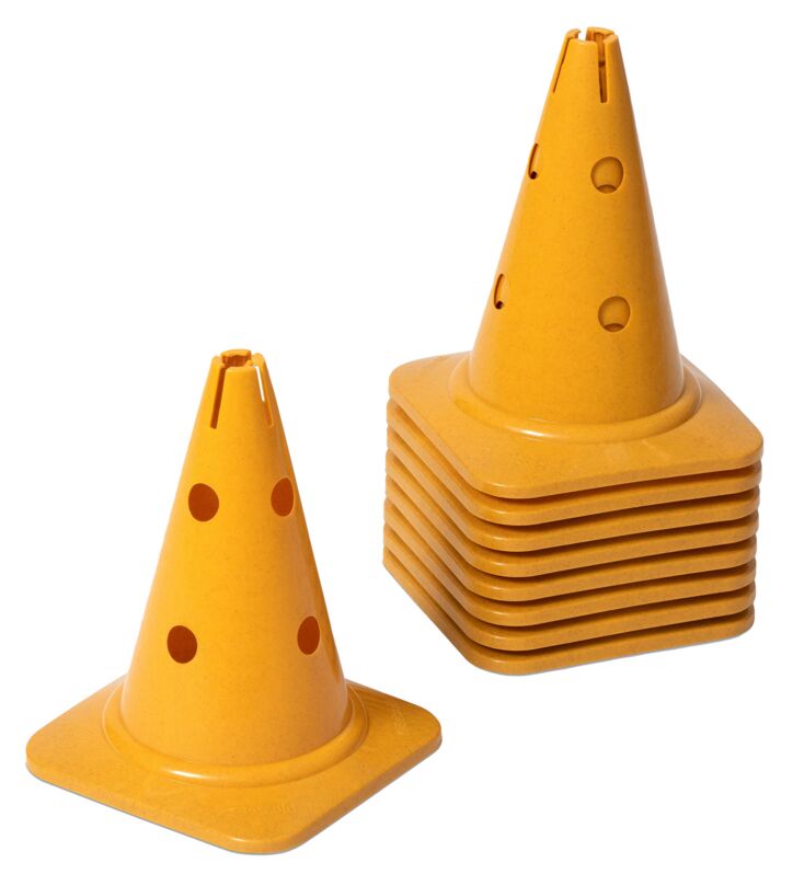 Bio-Lochkegel aus nachwachsenden Rohstoffen, Gelb
