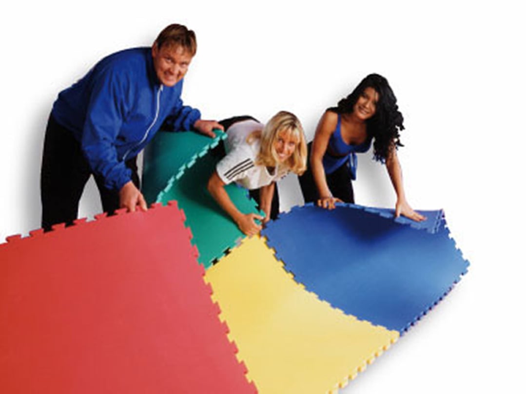 Puzzle-Judomatte DOUBLE COMPETITION, Rot / Blau