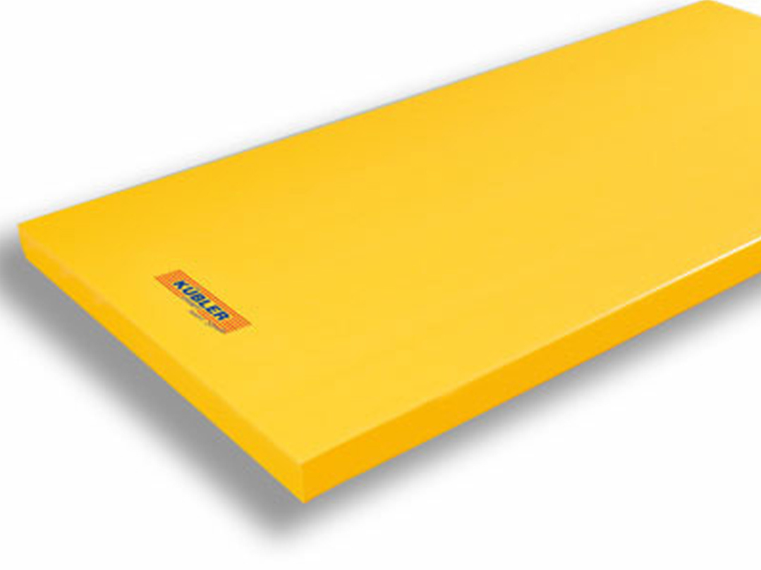 Kübler Sport Superleicht-Turnmatte, Gelb, 200 x 100 x 6 cm, Ohne Besatz