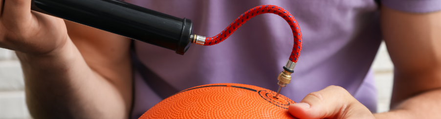 Hochwertige Ballpumpe zum Aufpumpen verschiedener Sportbälle: Einsatz im Verein, Schulsport und Freizeit