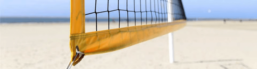Robustes Beachvolleyballnetz für Mannschaftssport auf dem Sandspielfeld – ideal für Training, Turnier und Wettkampf