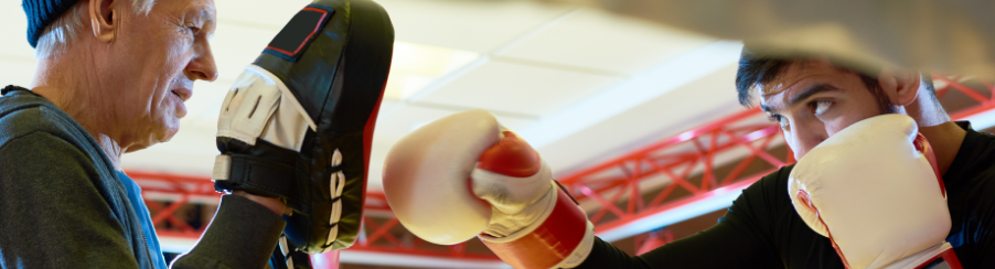 Handpratzen für Kampfsporttraining auf weißem Hintergrund, geeignet für Boxen, Kickboxen und MMA