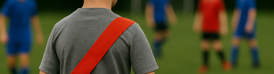 Verschiedene farbige Mannschaftsbänder als Markierung für Training, Schule und Vereinsbedarf in der Sporthalle