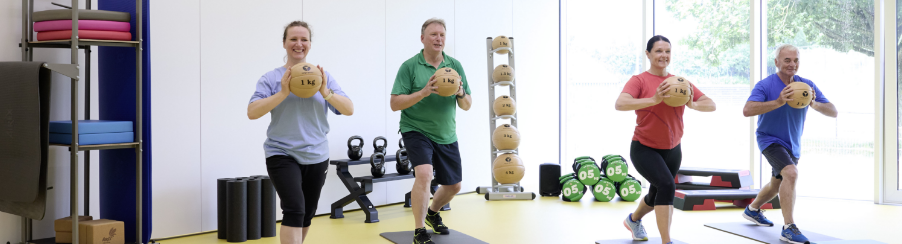 Verschiedene Medizinbälle aus Leder in unterschiedlichen Größen und Farben für Training, Schule und Verein