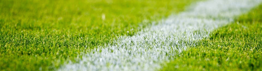 Sportplatzlinien mit hochwertiger Rasenmarkierungsfarbe auf einem gepflegten Fußballfeld für professionelle Anlagenausstattung