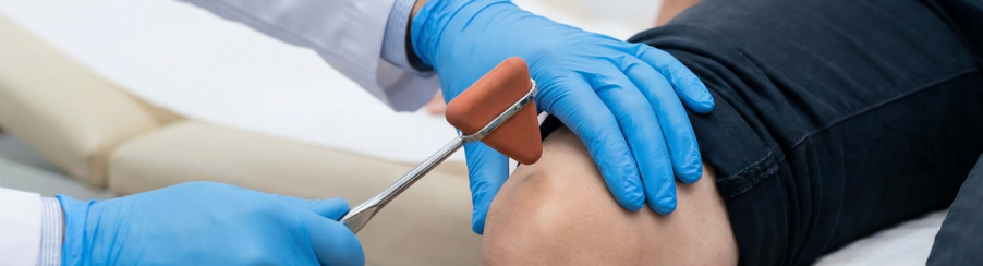 Ein Reflexhammer für medizinische Untersuchungen und Tests im Therapiebereich