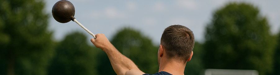 Schleuderball mit Lederschlaufe für Turnerschaft und Training auf Spielfeld